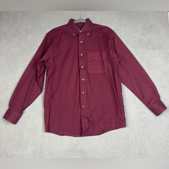 Ariat Men's Burgundy Shirt Size Small - Picture 8 of 10